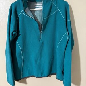 Columbia Green Cowl Neck Sweater with Relaxed Fit